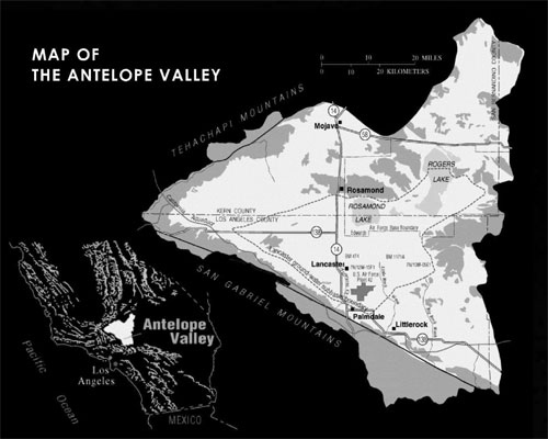 Map of Antelope Valley